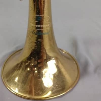 Buescher Aristocrat Trumpet, USA, Brass with case mouthpiece mute image 2