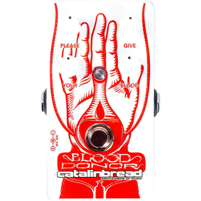 Catalinbread Blood Donor Fuzz Effects Pedal Red and White for sale