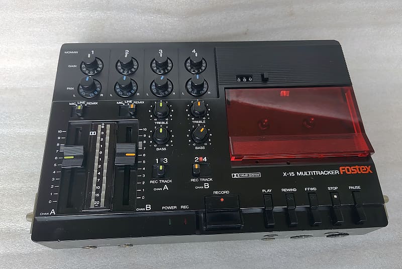 FOSTEX X15 Vintage analog 4 track multitrack cassette tape Reverb