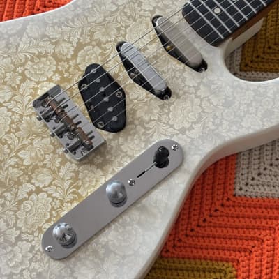 Magnetic Heaven- Nashville Mustang! - 7/8 Scale Nashville Telecaster with Mustang Neck! - Floral Print! - image 4