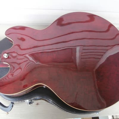 Vintage 1970's Electra SLM 2266 Burgundy Pro Electric Guitar w/ Original Case! Japan, ES-335 Copy! image 9