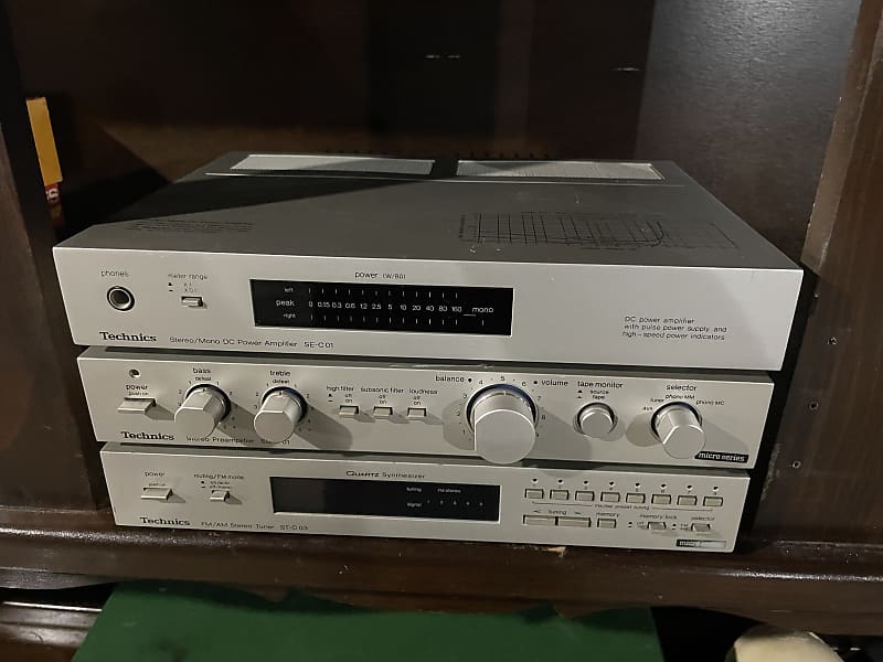 Technics SU-C01, SE-C01, ST-C03 1978 Silver