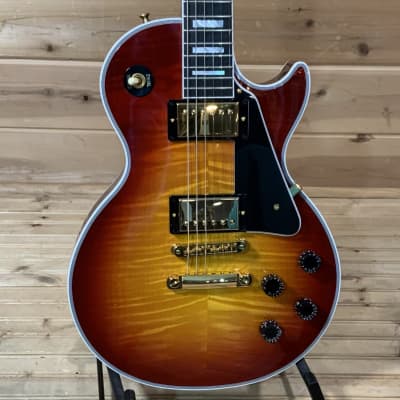 Gibson Custom M2M Les Paul Custom Figured Top Gloss Electric Guitar - Dark Cherry Burst image 1