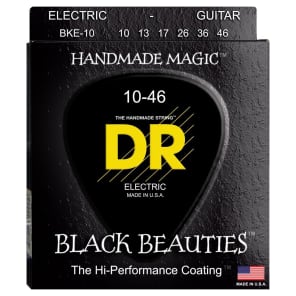 DR BKE-10 Black Beauties Coated Electric Guitar Strings - Medium (10-46)