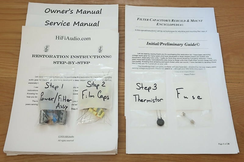 Heathkit AA-13 restoration kit filter capacitor repair rebuild fix  			