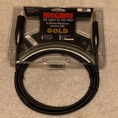 Mogami Gold TRSXLRM-06 TRS to XLR Male 6ft Black image 1