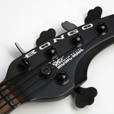 2008 Music Man Bongo 5 HH 5-String Electric Bass Guitar, Stealth Black image 18