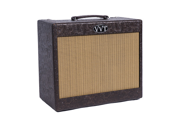 VVT Amps Night Owl Brown Tooled Leather Look Tolex image 1