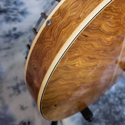 Vintage 1960's Conqueror by Kawai 5 String Banjo Pro Setup New Strings Arm Rest Unusual Woods New Gigbag image 10