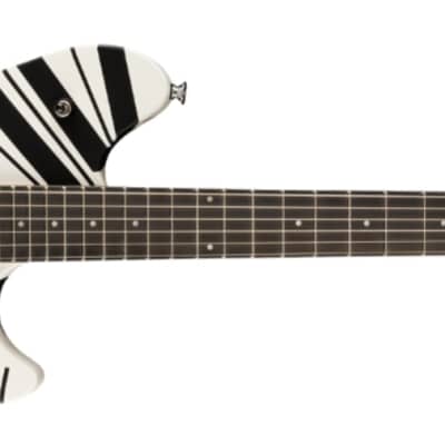 EVH Wolfgang Special Striped Series Electric Guitar, Ebony Fingerboard, White w/ Black Stripes image 3