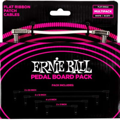 Ernie Ball P06387 Flat Ribbon Patch Cable Pedalboard Pack image 2