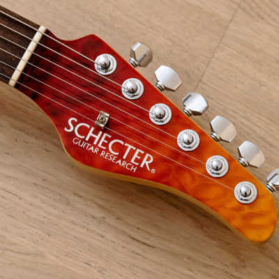2017 Schecter Japan KR-24-2H-MM-FXD-IKP Limited Edition T-Style Guitar Red Fade w/ Super Rock J Pickups image 4