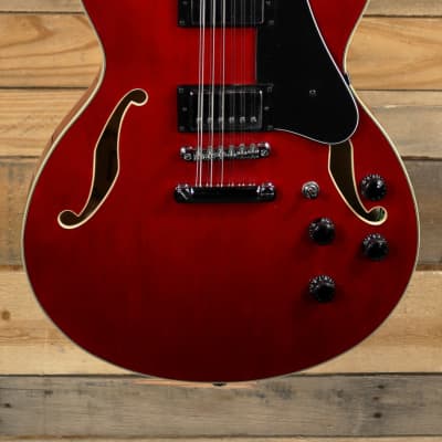 Ibanez AS7312 12-String Semi-Hollowbody Guitar Transparent Cherry Red image 2