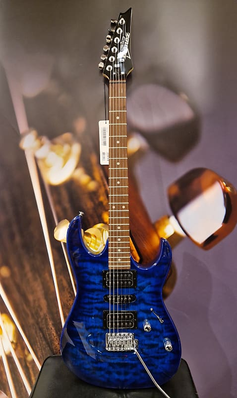 Ibanez GRX70QA-TBB GIO E-Guitar 6 String - Transparent Blue Burst