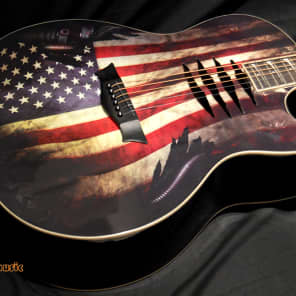 Dean Dave Mustaine Mako Glory  “Glory” USA Flag Graphic image 1