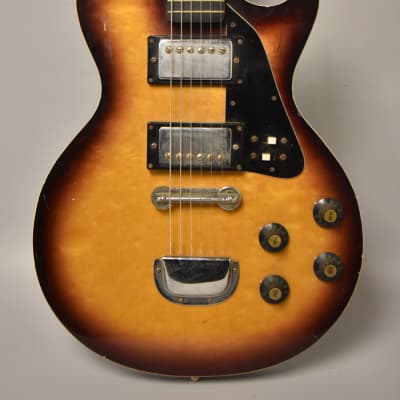 1960's Global (Teisco) LP Style Solidbody Electric Guitar MIJ Sunburst w/Gig Bag image 3
