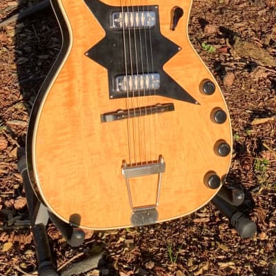 Harmony 1962 Roy Smeck Stratotone Jupiter H7208 Vintage Guitar, Gold Foil pickups 1962 natural image 6