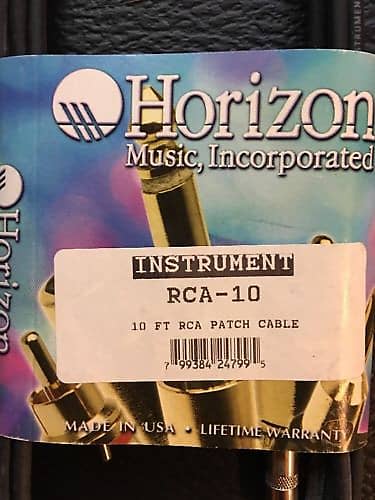 Horizon 10 Foot Professional RCA Patch Cable New Old Stock image 1