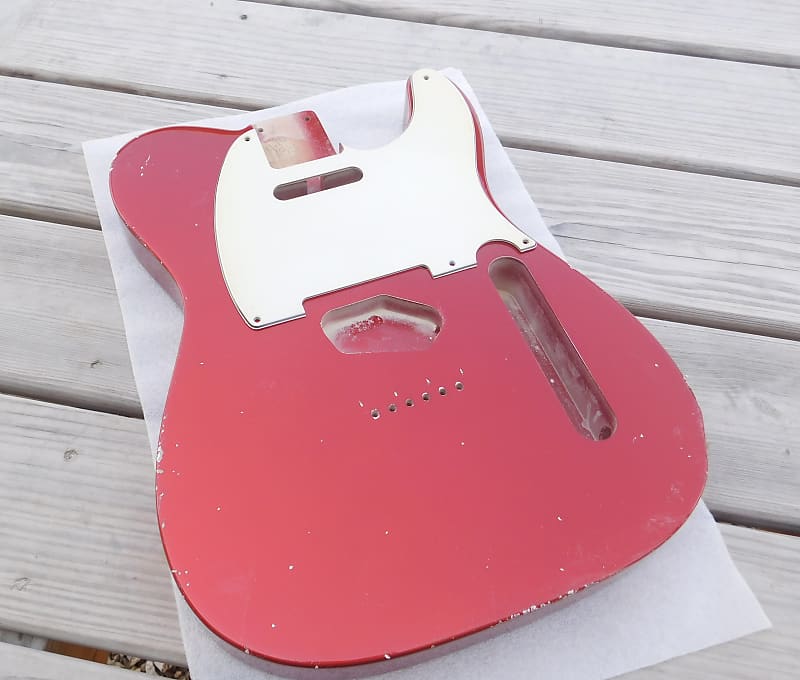 BloomDoom Nitro Lacquer Aged Relic Candy Apple Red T-Style Vintage Custom Guitar Body image 1