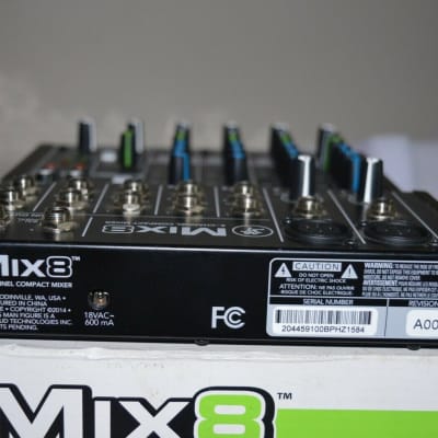 Mackie Mix8 8-Channel Compact Mixer No Power Supply In box Never Used Good Price With New image 1
