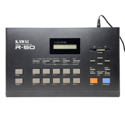 KAWAI R-50 w/ Overlay & Univwesal power supply, Original box Rare Vintage Drum Machine R50 Made in Japan Worldwide Shipment
