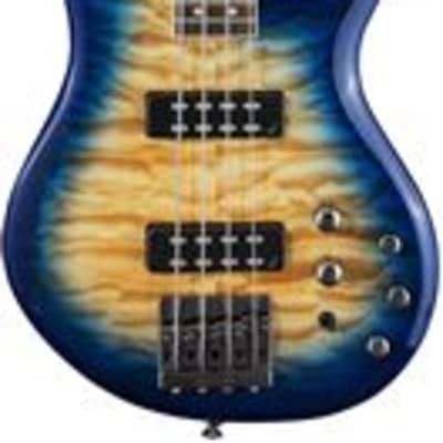 Jackson JS Series Spectra Bass JS3Q Quilt Top Amber Blue Burst image 1