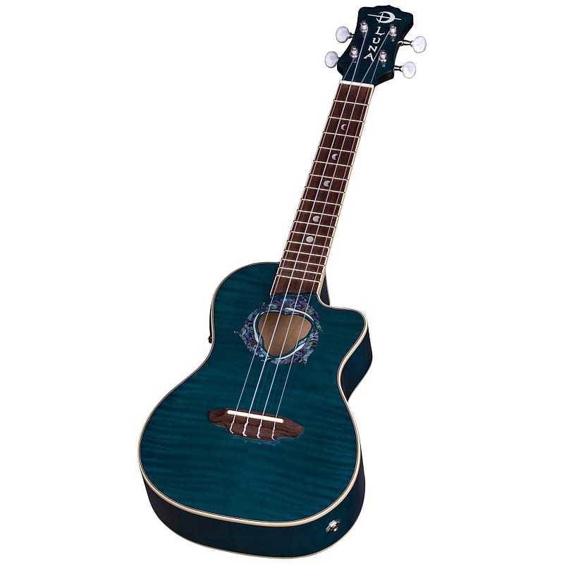 Luna Dolphin Concert Acoustic-Electric Ukulele with gigbag | Reverb