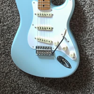 2018 Fender Classic Series '50s Stratocaster   electric guitar  daphne blue image 1