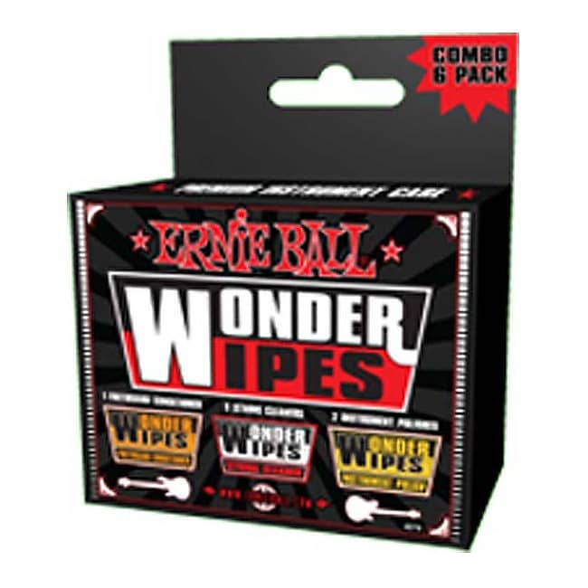 ERNIE BALL 4279 Wonder Wipes Combo Pack Poliertuch (6Stück) image 1