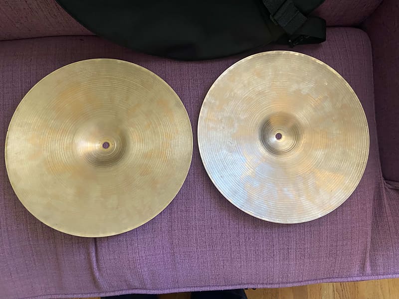 Vintage Zildjian 14" A Avedis RHiHat Cymbals (Pair) Reverb