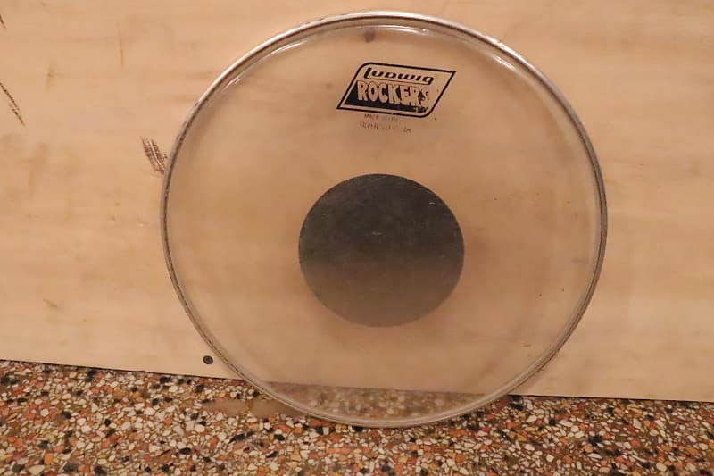 Ludwig 12" Rockers Clear Silver Dot Tom Drum Head Vintage image 1