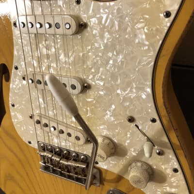 Von K Guitars S-Time BSBF Stratocaster F Hole Aged Butterscotch Blond Nitro image 4