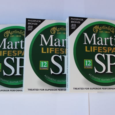 Martin MARTIN LIFESPAN MSP 7600 SAITEN f. 12-saitige WESTERN-GITARRE 3er Packung010/047 2023 for sale
