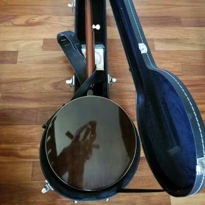 Vintage Saga 5-String Resonator Banjo with New Hardshell Case, Levy's Leather Strap + Extras image 5
