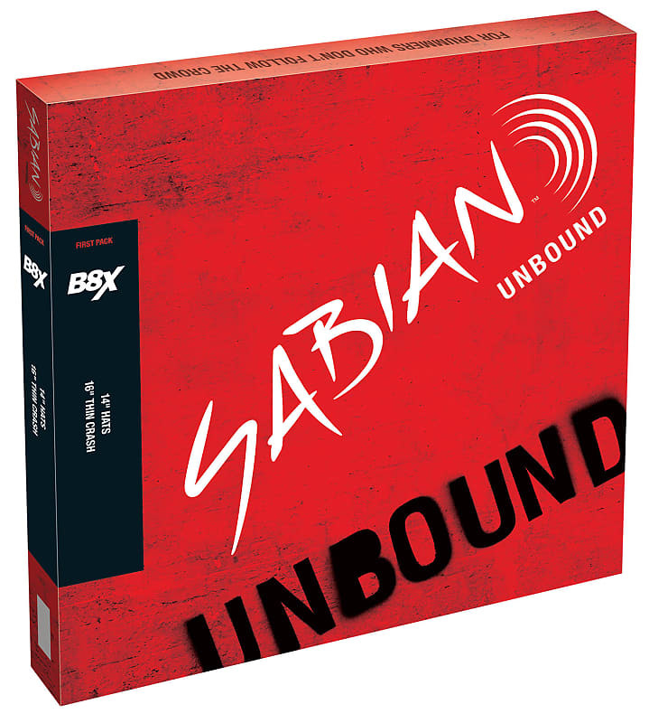 Sabian B8X First Pack w/14" Hi-Hats, 16" Crash Cymbal Pack 45011X image 1