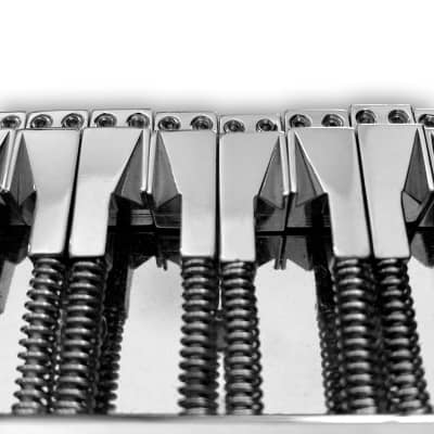 Lowe Custom Guitars 8-string Bass Guitar Bridge - Chrome image 4