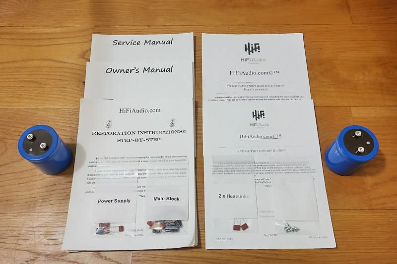 Crown (Amcron) DC-300A restoration kit filter capacitor repair rebuild fix  			