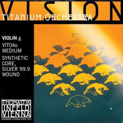 Thomastik-Infeld VIT04o Vision Titanium Orchestra Silver Wound Synthetic Core 4/4 Violin String - G (Medium)