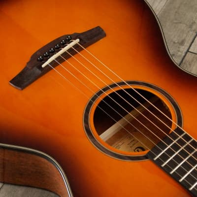 Crafter HT-250/TS Orchestral Steel String Acoustic Guitar, Tobacco Sunburst image 9