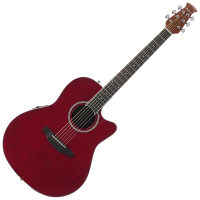 Ovation AB24II-RR Applause Balladeer Acoustic/Electric Guitar (Ruby Red) image 1