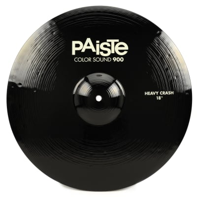 Paiste 14 inch Color Sound 900 Black Sound Edge Hi-hat Cymbals  Bundle with Paiste 18 inch Color Sound 900 Heavy Crash Cymbal image 2