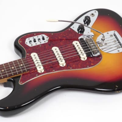 Fender Bass VI 1963 Sunburst ~ Slab Board ~ Original Case image 7