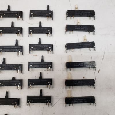 Used Set of 35 Original ARP Quadra Sliders for Refurbishing/Parts/Repair image 4