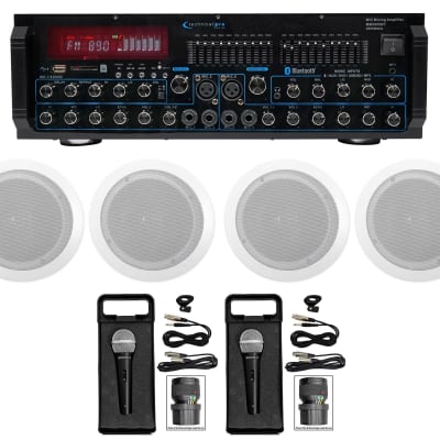 Technical Pro MM2000BT Bluetooth Karaoke Mixer System+(4) 6.5" Ceiling Speakers image 13