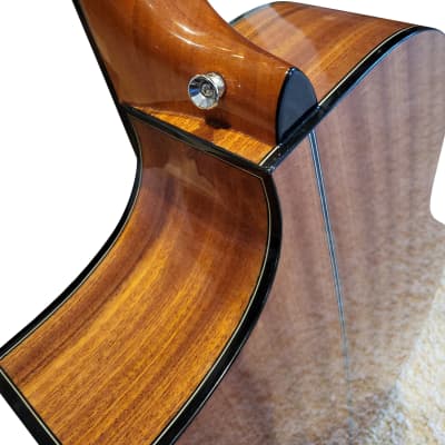 Top Grade A Spruce Acoustic guitar 40 inch full size cutaway Brown high gloss PPG763 image 8