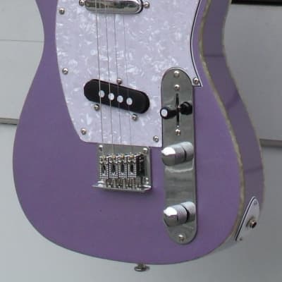 Soares'y Guitars lavender Blue Mini Tele Tenor Guitar 1 Of 2 Made 2022 image 2