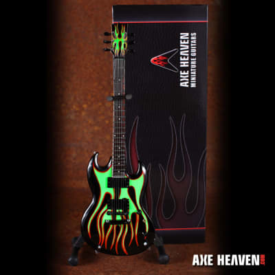 Axe Heaven 1:4 Scale Replica Metallica James Hetfield Grynch Mini Guitar Flames image 3