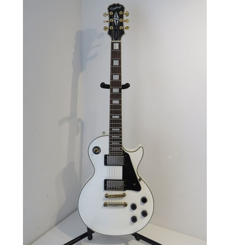 2004 Epiphone Les Paul Custom Electric Guitar - Alpine White, Made in Korea