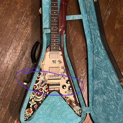 Gibson Original 1967 Chrome String Anchor-Bar by Gibson (Custom ’67 Jimi Hendrix Psychedelic Flying image 1
