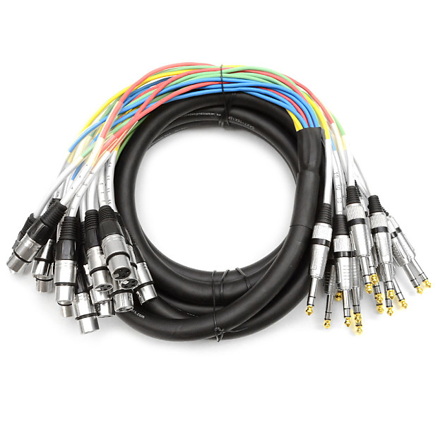 Seismic Audio SAXT-16x15F 16-Channel 1/4" TRS Male to XLR Female Snake Cable - 15' image 1